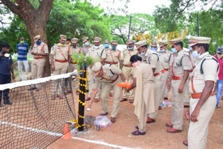 nirmal district sp shashidhar raju started tennis court