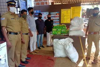 മലപ്പുറം  malappuram  പുകയില ഉൽപന്നം  മങ്കട പൊലീസ്  mankada police  tobacco products  seized