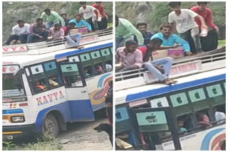 Overloading in private bus in Sangdah