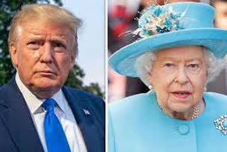 President Donald Trump and Queen Elizabeth II