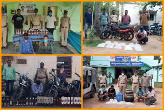 police Attacks on  Illicit raw liquor in west godavari district