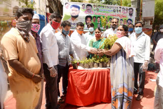 musheerabad mla distributed plants in bolakpur