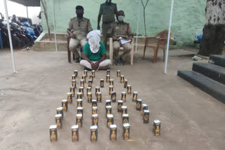 police arrested a person who sold illegal karnatka liquor