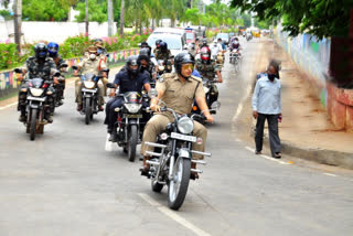 sp tour on bike at ongole