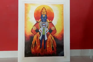 painting teacher appreciated the work of the doctor through his art in yavatmal