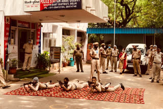 Amar Colony police did mock drill in South East Delhi