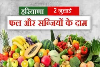 vegetables and fruits price today in haryana