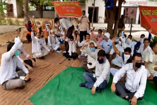 pti teachers protest in palwal haryana