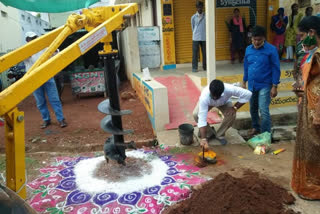 drilling  Machine started in illandu for pliantation