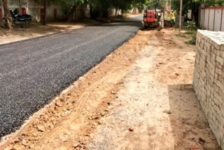 road Construction start after 10 years in police line in ghaziabad