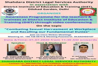 Shahdara Legal Services Authority organized a webinar