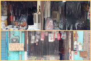 Delhi shopkeepers using plastic transparent curtains to protect Corona in Delhi