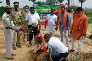 Hindu Yuva vahini launched tree plantation program on occasion of forest festival in Muradnagar