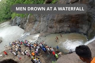 Men drown at a waterfall