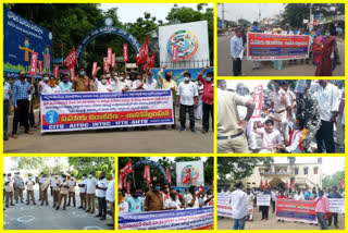 Protests by workers throughout the state
