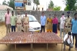 telangana liquor seized in kirhna dst visannapeta