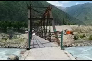 Substandard Material Being Used For Construction Of Bridge In Balti Kullan