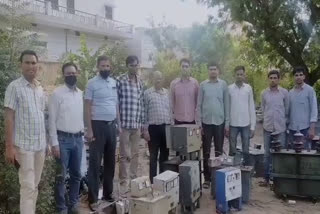 विद्युत चोरी के खिलाफ कार्रवाई, झुंझुनू न्यूज, Jhunjhunu News, Electrical theft in Chidwa subdivision area