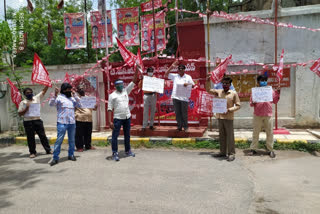 RTC Employees Union Protest On Petrol, Diesel Price hike