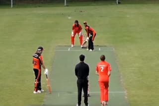 wife keeps wickets for husband