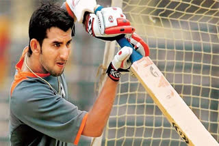 Indian batsman cheteshwar pujara did net practice