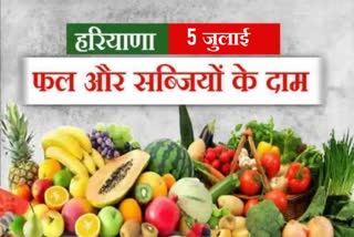 vegetables and fruits price today in haryana
