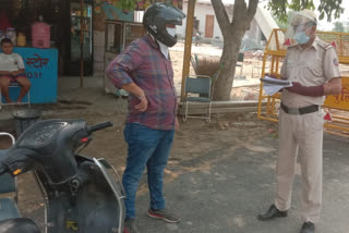 vehicle checking at jharoda border in delhi