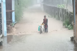 Rain became trouble for people