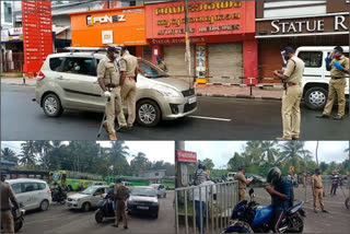 tripple lockdown  thiruvananthapuram latest news  തിരുവനന്തപുരം  ട്രിപ്പിൾ ലോക്ക്ഡൗൺ  പൊലീസ് പരിശോധന  ട്രിപ്പിൾ ലോക്ക്ഡൗൺ ആരംഭിച്ചു