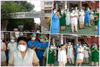 Nursing officer and nurse staff done 2-hour pen down strike at Kasturba Hospital