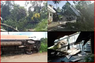 Strong wind and heavy rain in Thrissur