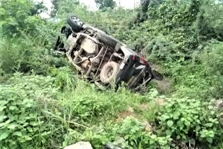 tata safari car accident on Shamshabad Outer Ring Road Service Road