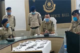 An accused arrested with illegal weapons