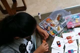 Raipur girl shuns Chinese imports, makes 'desi' Rakhis