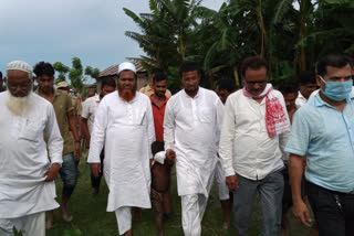 Jania MLA Visits Flood relief Camp