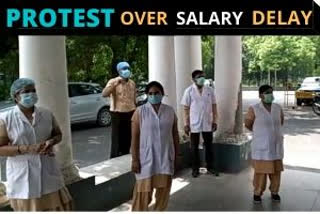 Doctor's protest over salary delay