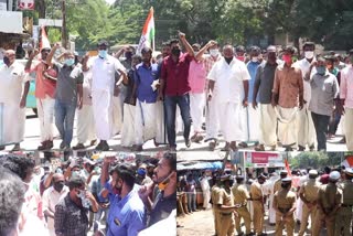 congress-youth congress march  mangalapuram police station  സ്വർണക്കടത്ത് കേസ്  മുഖ്യമന്ത്രി പിണറായി വിജയൻ രാജി  കെ.പി.സി.സി നിർവാഹക സമിതി അംഗം  എം.എ ലത്തീഫ്