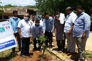 trees plantation by ex mla in cadpa dst  rajampeta