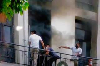 Fire breaks out at Shastri Bhawan in Delhi