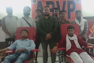 ABVP organized blood donation camp at Chintpurni on its foundation day