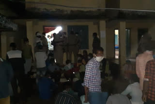 tribal youth dharna at komarada village vizainagaram