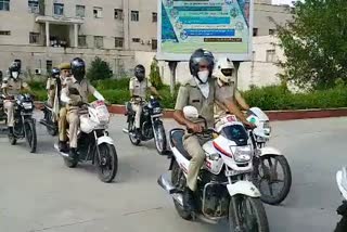 Jhalawar police organized motorcycle rally, झालावाड़ न्यूज