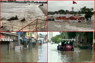 Temple drowned floods in Gujarat due to heavy rains