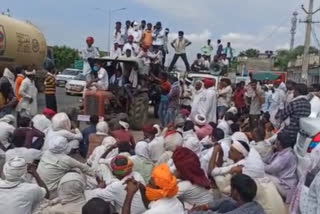 jaipur news,  rajasthan news,  etvbharat news,  rajasthan hindi news, दूदू में महापड़ाव,  Farmers protest in dudu,  दूदू में किसान