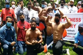 Gym trainers protest