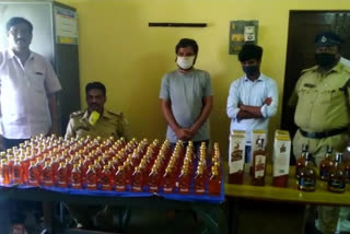 Illicit liquor seized by special enforcement beuro officers at west godavari district