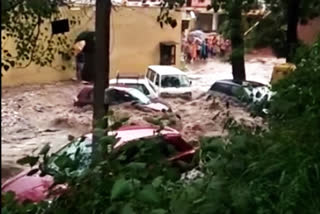 water logging in panchkula after heavy rain