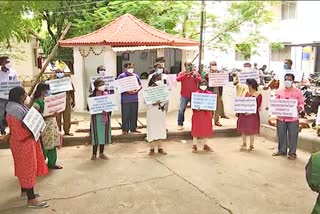 nims contract employees protest for problems solving