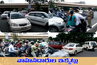 traffic jam at hyderabad