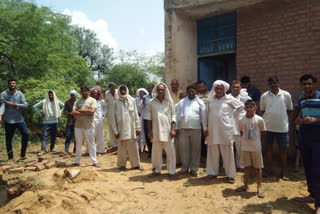 rural people protest for water in charkhi dadri